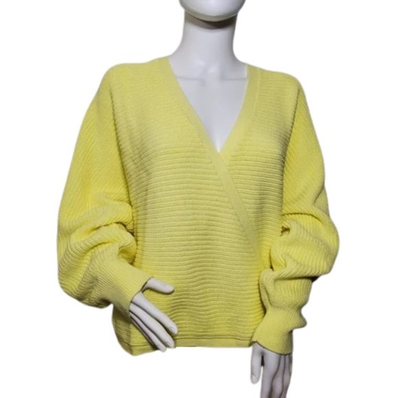International Concepts Wrap Sweater Yellow Pear New - Picture 1 of 4